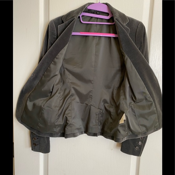 Theory Gray Velvet Blazer - Picture 2 of 8